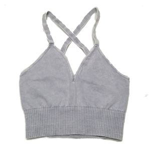 FP Movement Good Karma Grey Crop Top Medium